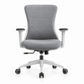 Ergonomische bureaustoel met armleuningen, grijs/wit/zwart, 64 x 62 x 96-106 cm